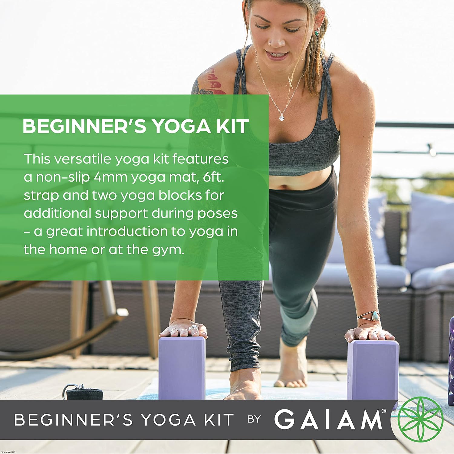 Gaiam 05-53724 Yoga For Beginners Kit, Blue : Sports & Outdoors