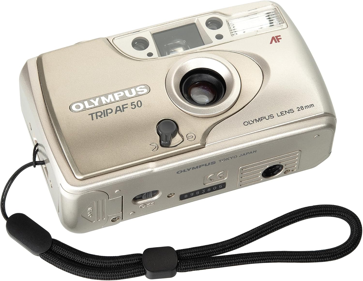 Vintage Olympus Trip AF 50 Camera With Box, Manual And Strap