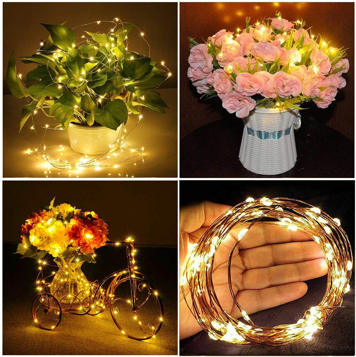 Deep Dream Fairy Lights, 2-Pack 39ft Waterproof Battery Operated String Lights, Remote Control Twinkle Lights with Timer Setting for Home Bedroom Christmas Wedding Decoration