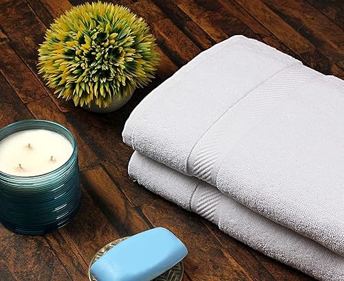 Vista 13 de SIMPLI-MAGIC Juego de algodón, toallas, 24x46, blanco, 6