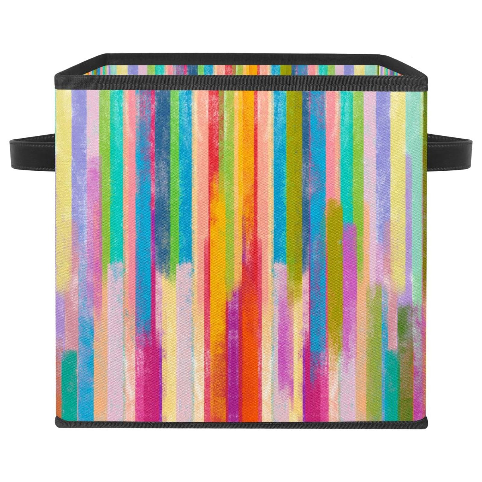 Bo&icirc;te de rangement pliable cube en tissu pour jouets et v&ecirc;tements
