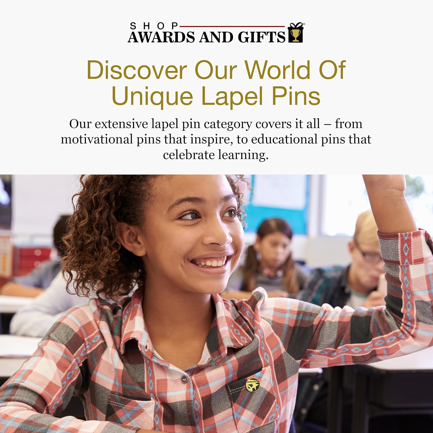SHOP AWARDS AND GIFTS Enamel Lapel Pins for Students Appreciation Reward Teacher Supplies Employees, Pack of 12, 3/4 Inch