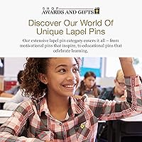 Vista 2 de SHOP AWARDS AND GIFTS Enamel Lapel Pins for Students Appreciation Reward Teacher Supplies Employees, Pack of 12, 3/4 Inch