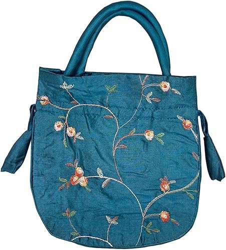 Miniatura 3 de MIAO JIN Bolsa grande de brocado de seda con cordón para joyería, bolsa de regalo con bordado retro, bolsa de mano para dulces, bodas, fiestas,