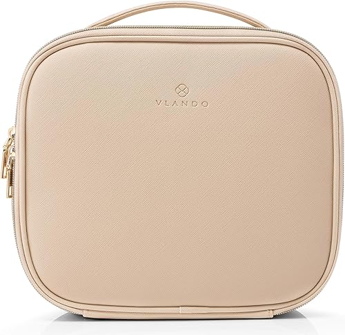 Vlando Bolsa de maquillaje para viajes, Té de leche, Morden