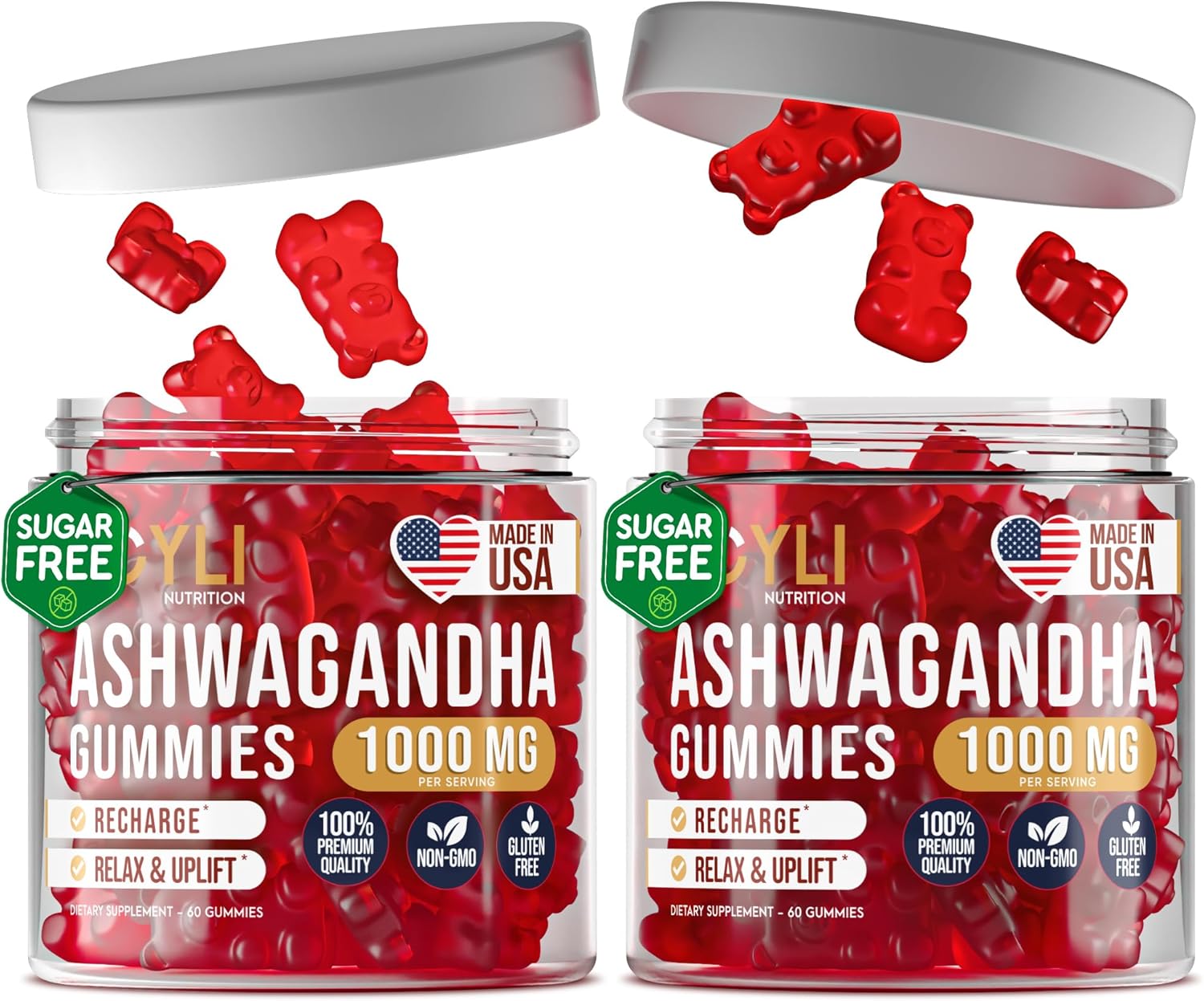 [2 Pack] Ashwagandha Gummies for Women & Men — Natural Soothing Gummies with Pure Ashwagandha Root Extract Vitamin C Zinc — Ashwagandha Supplements for Focus & Rest — 120 Sugar Free Chews