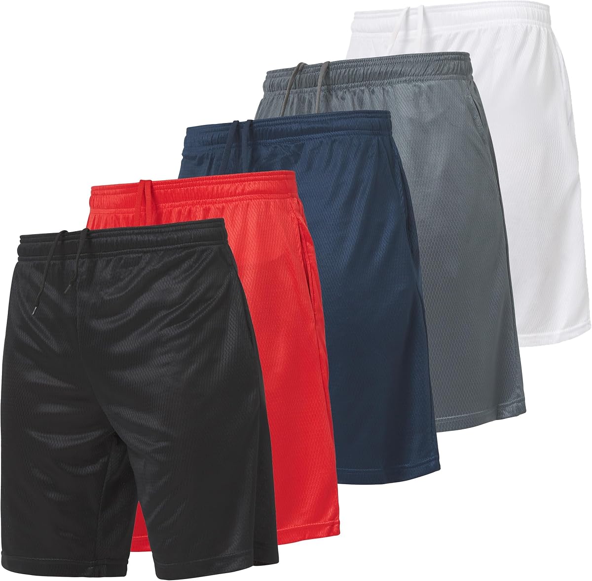 Mens Basketball Shorts 5 Pack Athletic Gym Short S-5X