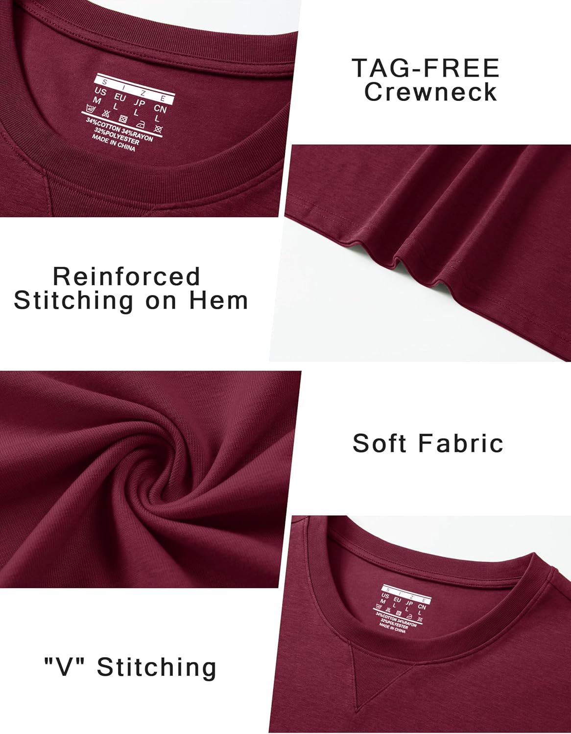 Cotrasen Mens T-Shirts Cotton UPF 50+ Drop Shoulder Short Sleeve Tshirts Summer Casual Crew Neck Soft Loose Fit Tee Shirts - Image 6