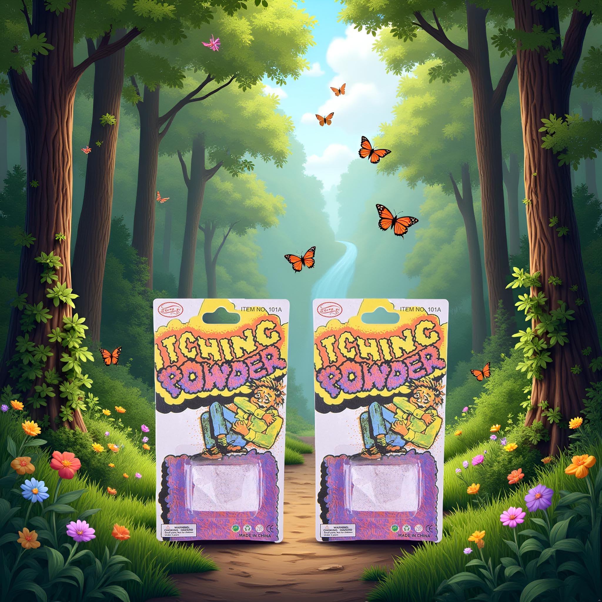 2Pcs Purple Helpful Funny Powder Safe Broken Glass Itching Powder Feminine Powders Ength of Product is 14cm and the Width is 7.5cm Easy to Carry Feminine Care
