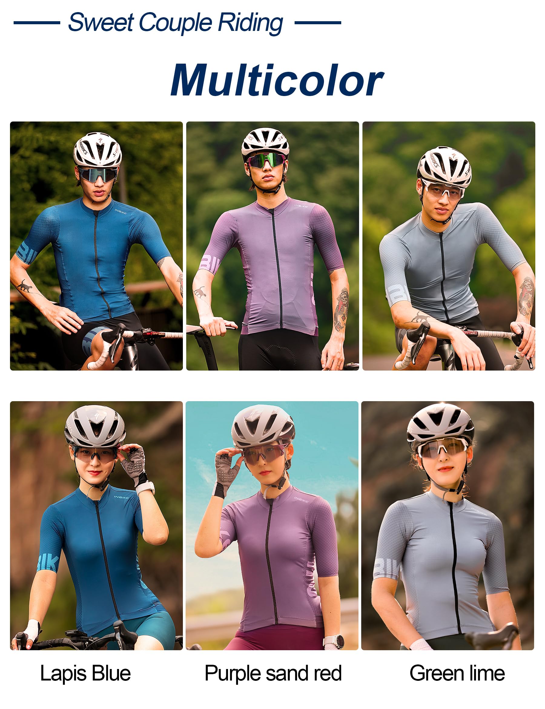 INBIKE Professionelles Fahrradtrikot für Frauen Eng Anliegend Atmungsaktiv Frühling/Sommer Radsport Bekleidung Mehrere Farben
