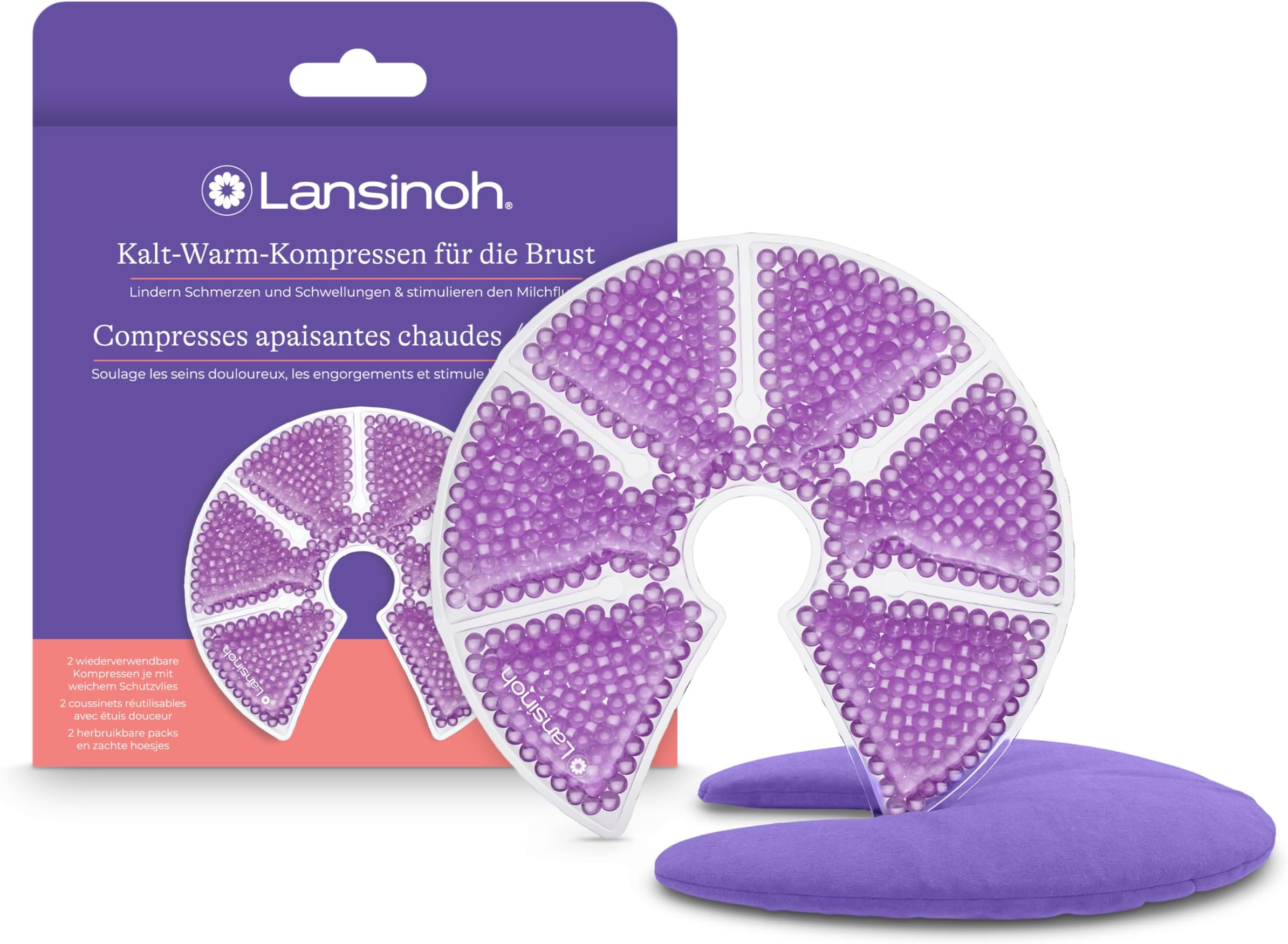 TheraPearl 3 in 1 Hot or Cold Breast Therapy , Pack of 2