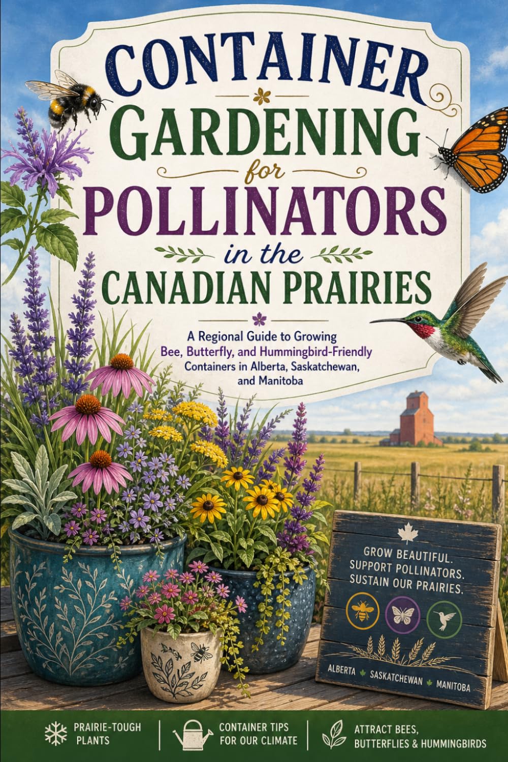 Container Gardening for Pollinators in the Canadian Prairies: A Regional Guide to Growing Bee, Butterfly, and Hummingbird-Friendly Containers in Alberta, Saskatchewan, and Manitoba