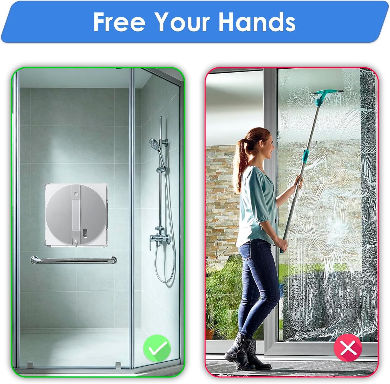 2 Replacement Parts Cleaning Cloth for ECOVACS WINBOT W3 Omni Window | Mop Cloth Assembly with Bracket Holder, Microfiber Mop Pad, Tool-Free Installation