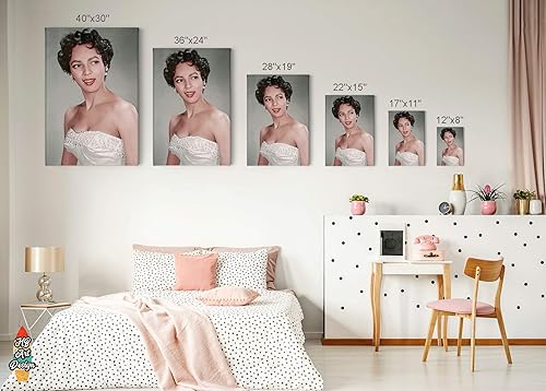 Miniatura 5 de HB Art Design Dorothy Dandridge - Hermoso vestido blanco de colores, lienzo impreso para pared, hermoso icono de arte afroamericano, obra de arte,