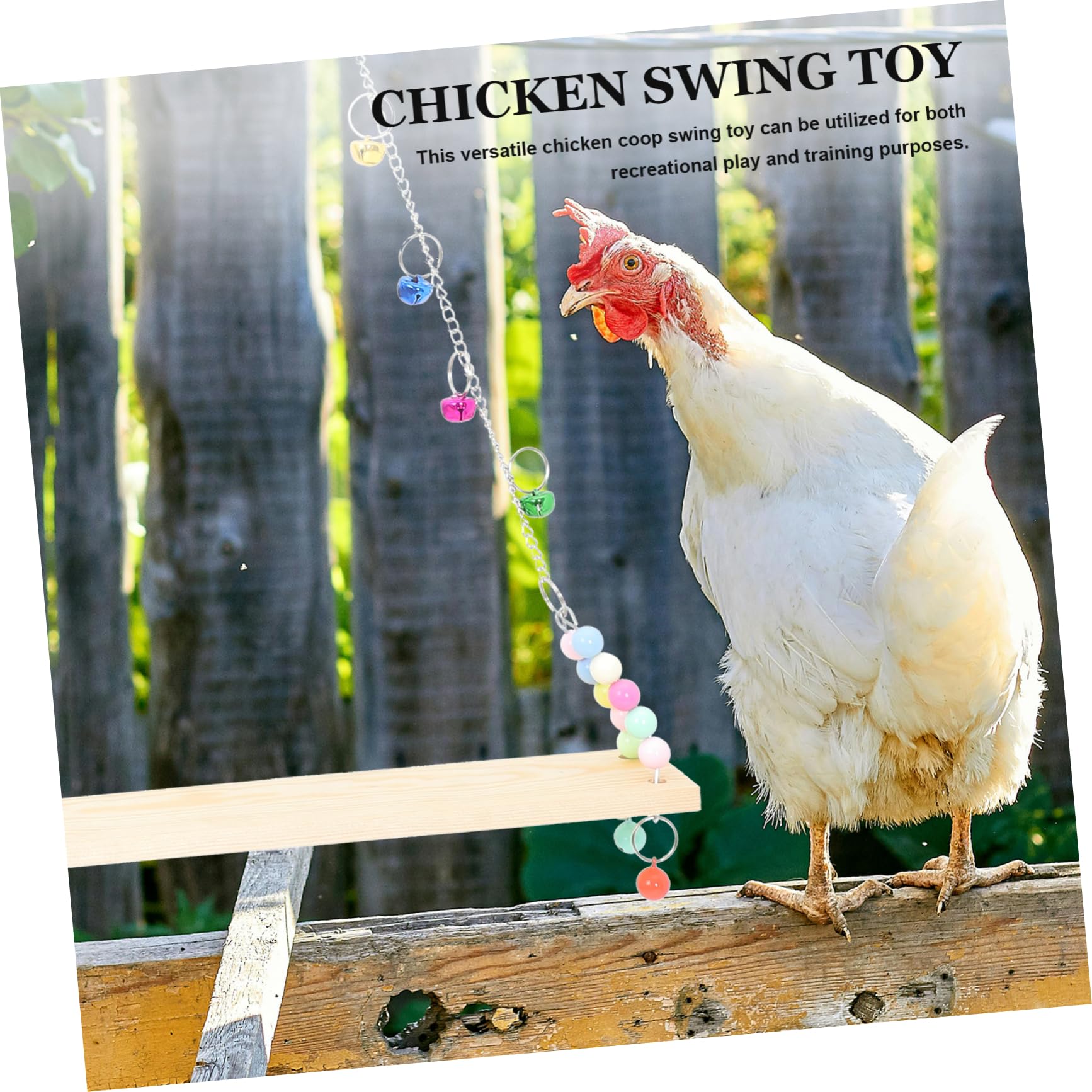 TOYANDONA Columpio de Madera para y Aves Perchero Resistente para Entrenamiento y Descanso Juguete Duradero para Gallineros y Pequeños