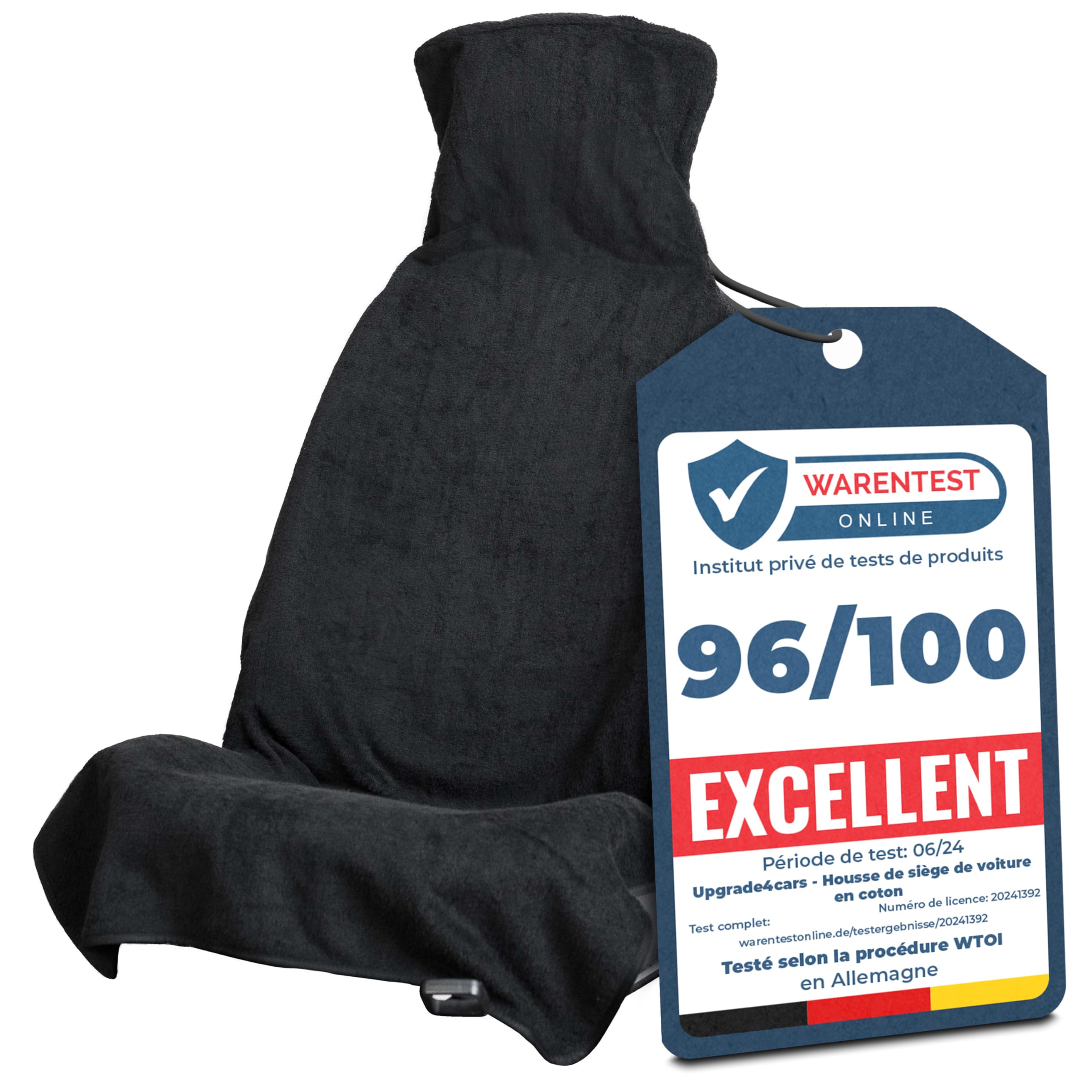 upgrade4cars Housse de Siege Voiture Universelle Avant Individuel Anti Transpiration pour Ete Sport Conducteur | Protection Siège Auto Utilitaire Universel en Coton