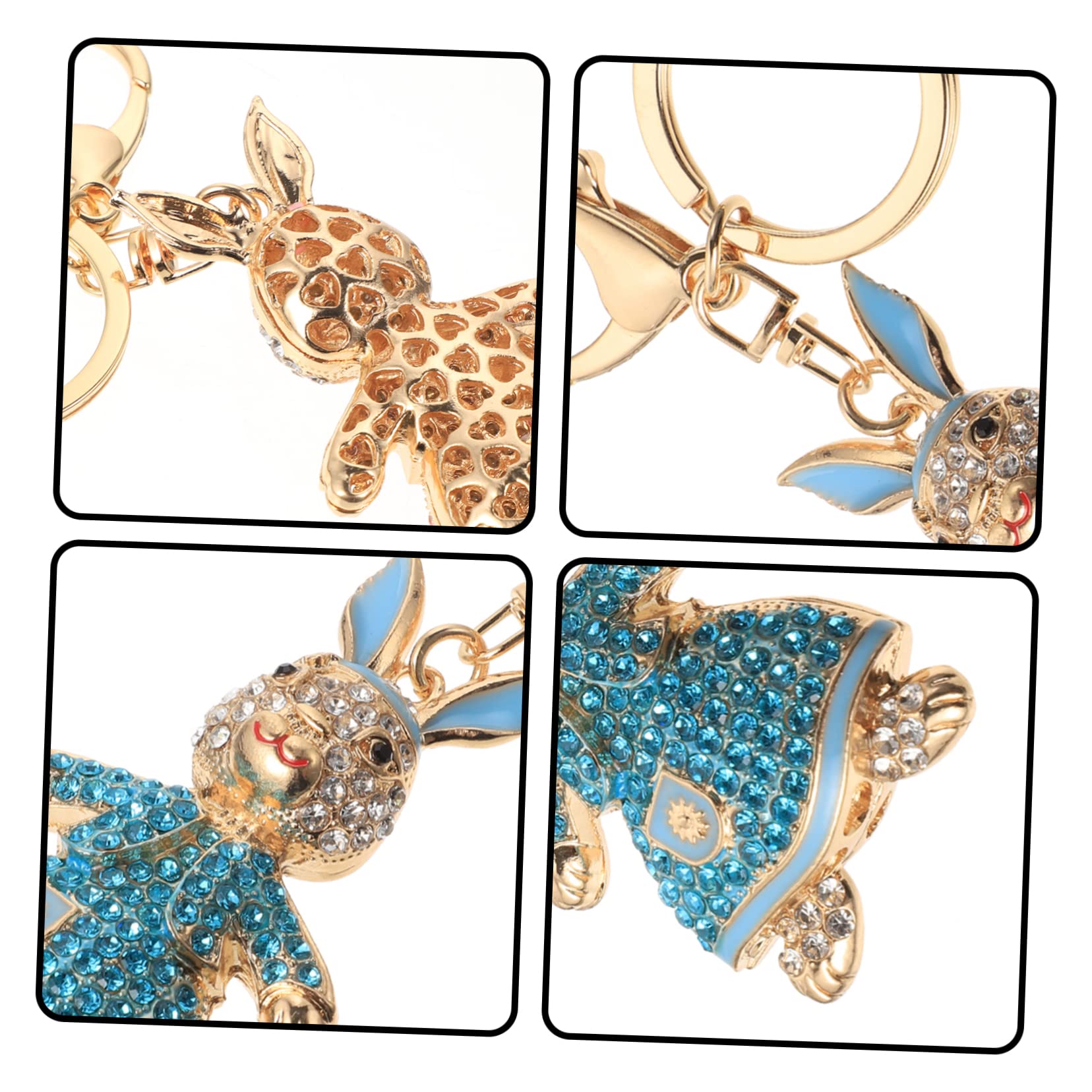 SHERCHPRY 2 llaveros de conejo para mujer, mochila para mujer, dijes de conejo, carteras para mujer