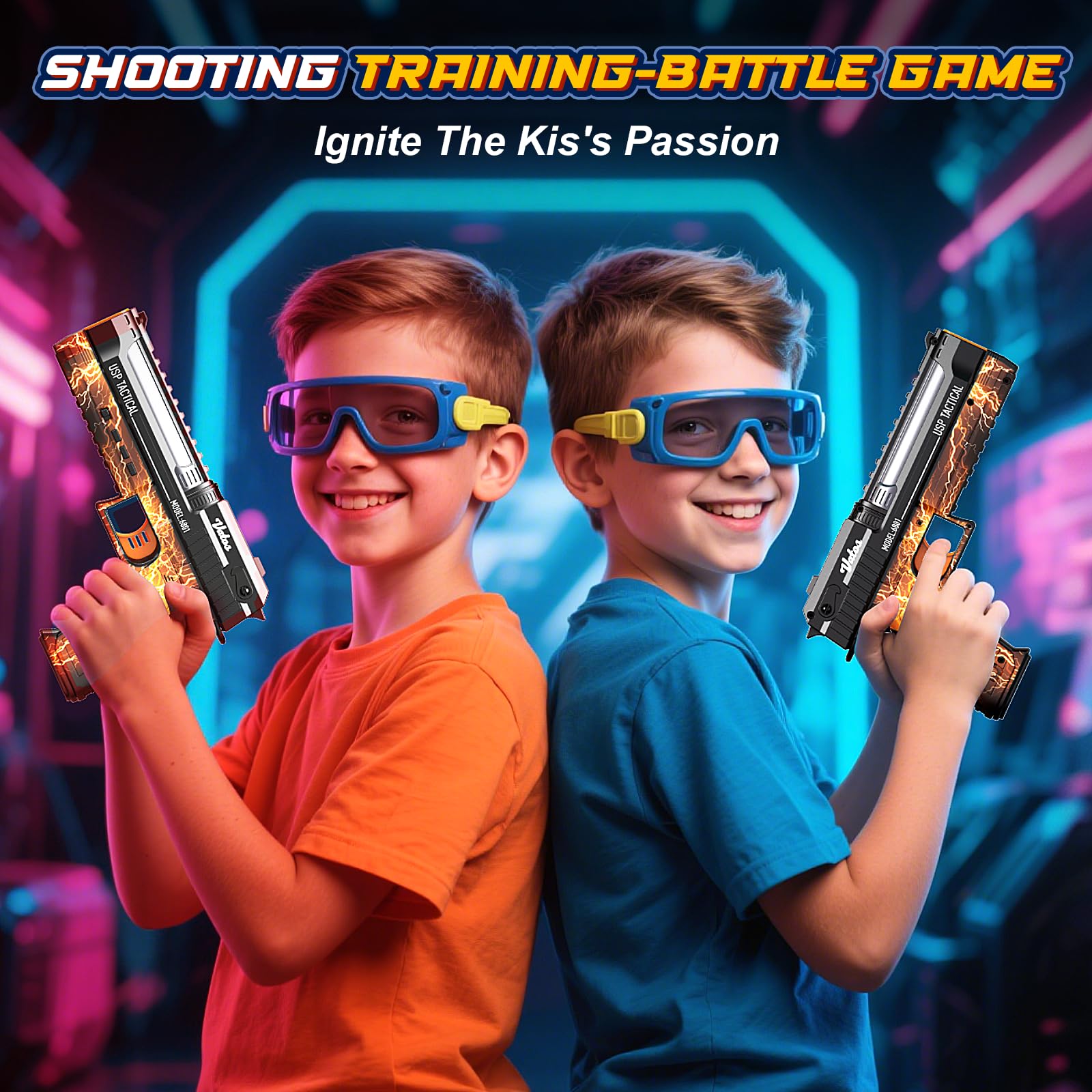 VATOS Lasertag-Schießpistole mit intelligenter Zielscheibe, Zielübungs- und Mehrspieler-Wettkampfspiel für Zuhause, Schießspiel für drinnen und draußen für Kinder und Erwachsene
