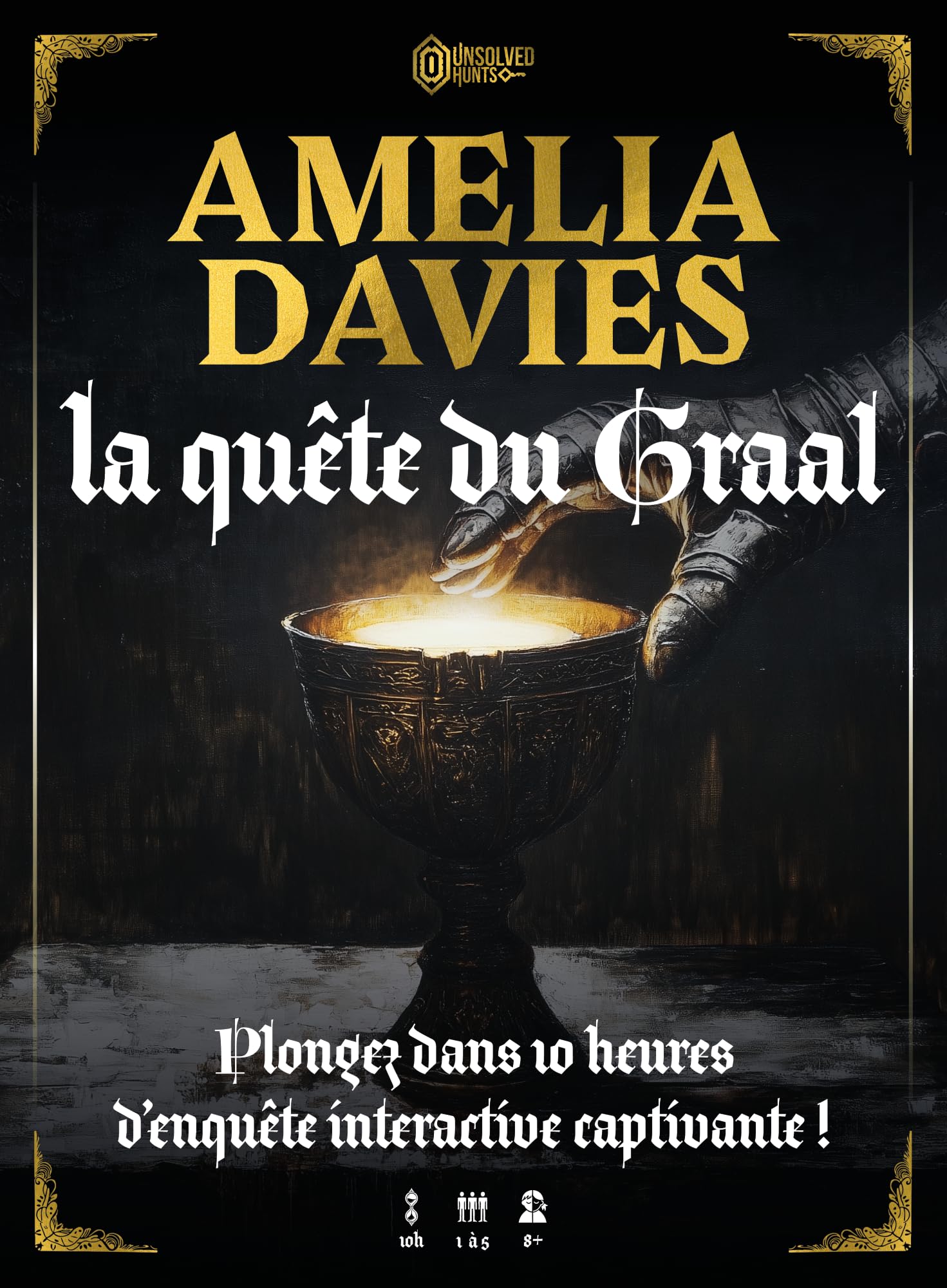 Blackrock Games Unsolved Enigmas Amelia Davies: Wciągająca gra śledcza | Poszukiwanie Graala | Gra Escape Home | 1 do 7 graczy | Tajemnica & Zagadki | Kooperacja od 10 lat - 10:00