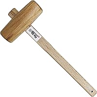 Vista 8 de KAKURI Martillo de madera japonés de 1.417 in - Mazo de madera pequeño para carpintería, carpintería, cincelado y tallado - Cabeza redonda