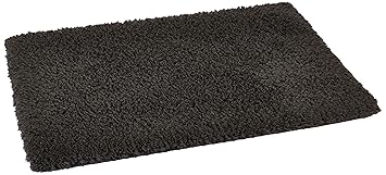 Amazon Brand - Solimo Premium Anti-Slip Microfibre Bathmat - 80cm x 50cm, Steel Grey