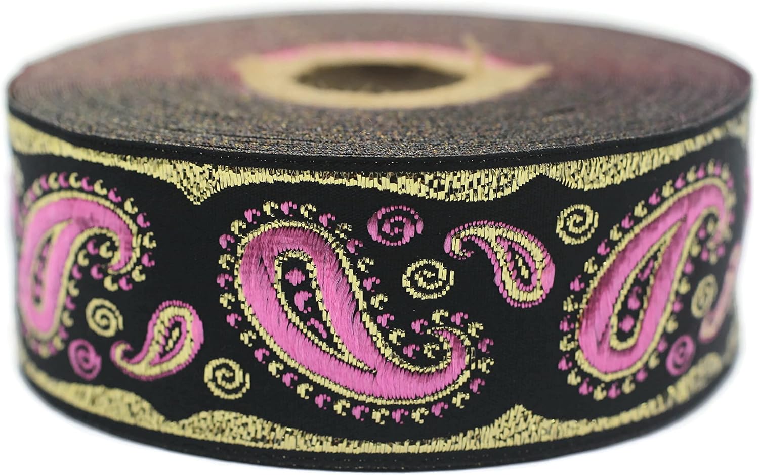 11 Yard Spool 1.37 inches Wide Pink Water Drop Jacquard Ribbon Woven Trim Woven Retro Fabric Home Decoration Embellishment Homecoming Mum Accessories Supplies Lace Vintage 35807