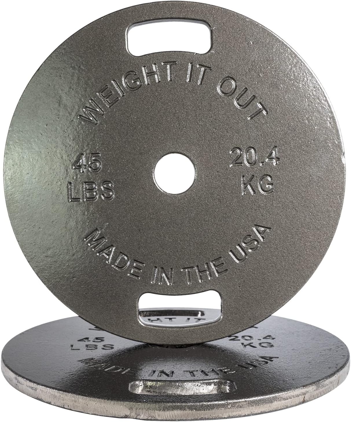 45lb Cast Iron Clear Coated Weight Plate Pair