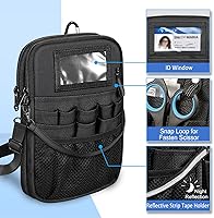 Vista 3 de Riñonera para Enfermera con Soporte para Cinta, SITHON Riñonera de Cinturón con Bolsillo de Equipo Médico de Múltiples Compartimentos Bolsa