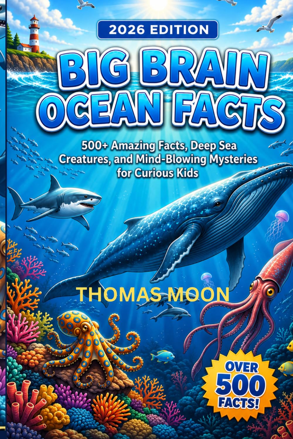 BIG BRAIN OCEAN FACTS: 500+ Amazing Facts, Deep Sea Creatures, and Mind-Blowing Mysteries for Curious Kids