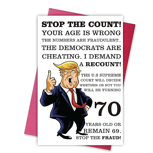 Funny 70th Birthday Card, Hilarious 70 Years Old Birthday Card for Friends, Dad, Mom, Brother, Sister