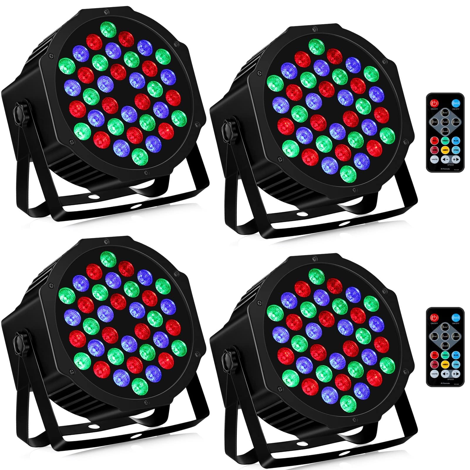 AmericanDJ 38B LED PRO パーライト4個セット ADJ PRO38B LED RC - High Output LED Black Par 38 Can - American DJ