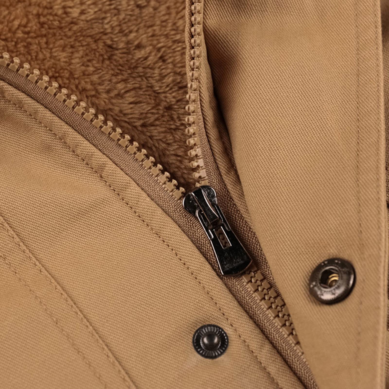 Doudoune Homme Hiver Manteau Homme Hiver Chaud Poches Veste Homme Grande Taille Unie Zip Blouson Homme Automne Ample Jacket Décontractée Thermal Coat Mode Classique Cardigan Vetement Randonnée