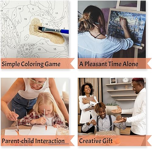 Miniatura 9 de Yihariye Kits de pintura por números para adultos, pintura por números, tu propia foto, con juego de lienzo de pincel acrílico, para decoración de