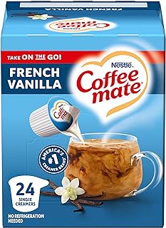 Nestle Coffee mate French Vanilla Liquid Coffee Creamer Singles, 24 Count
