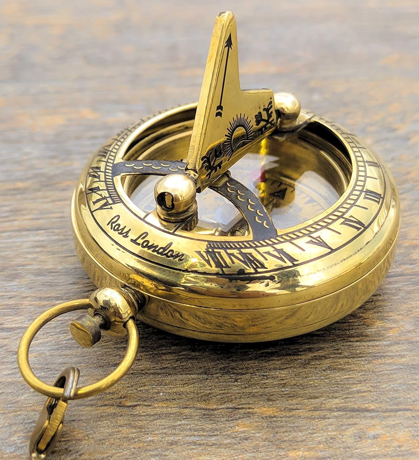 Antique Brass & Copper Sundial Compasses | Maritime Navigation, Working Compass for Hiking, Camping & Collectible Gifts