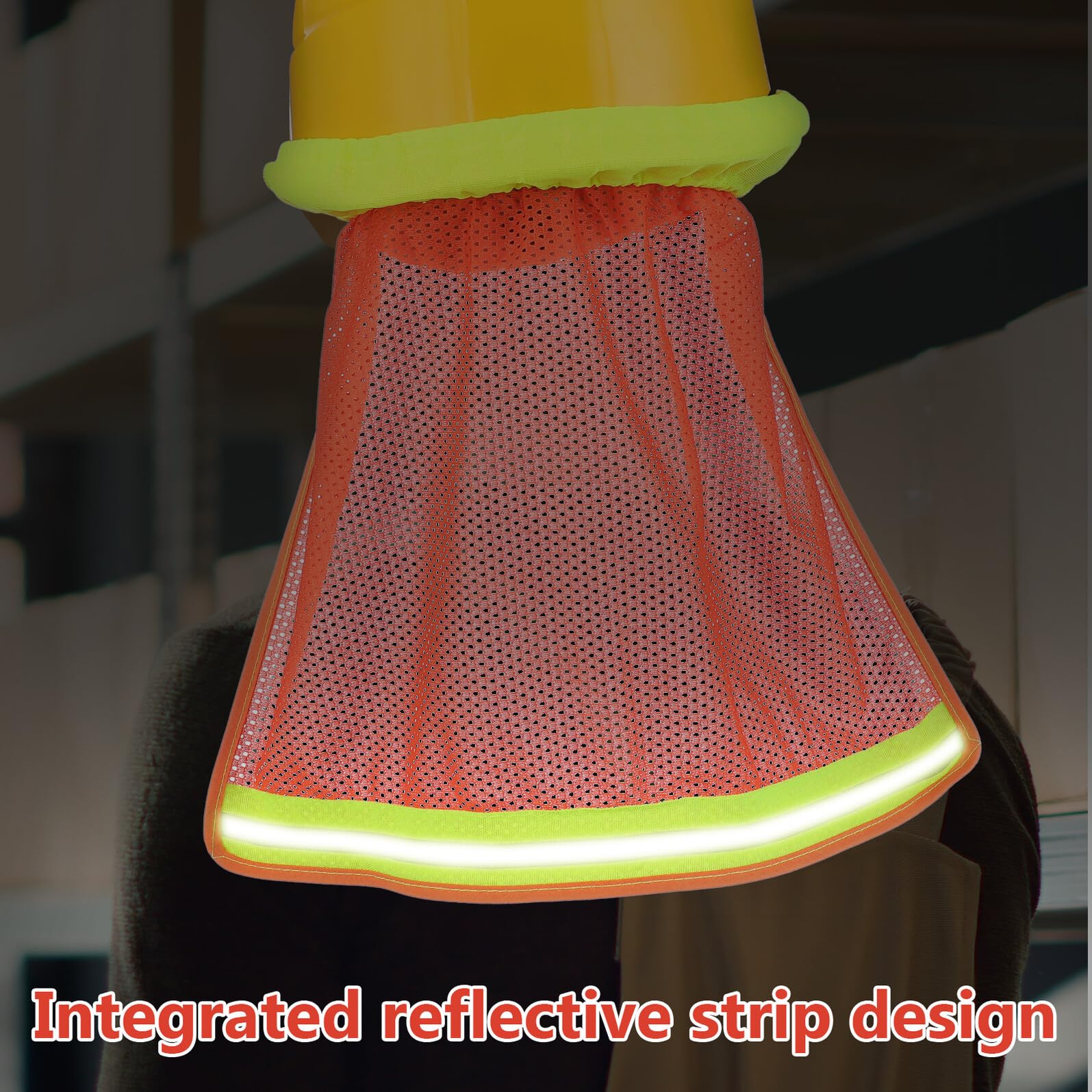 OSALADI 10stücke Nackenschutz Für Schutzhelme Bauhelme Für Herren Sonnenschutz Mit Reflektorstreifen Uv-Schutz Helmverlängerung Bauhelmüberzug Nackenabdeckung Für Helme Helmschutz