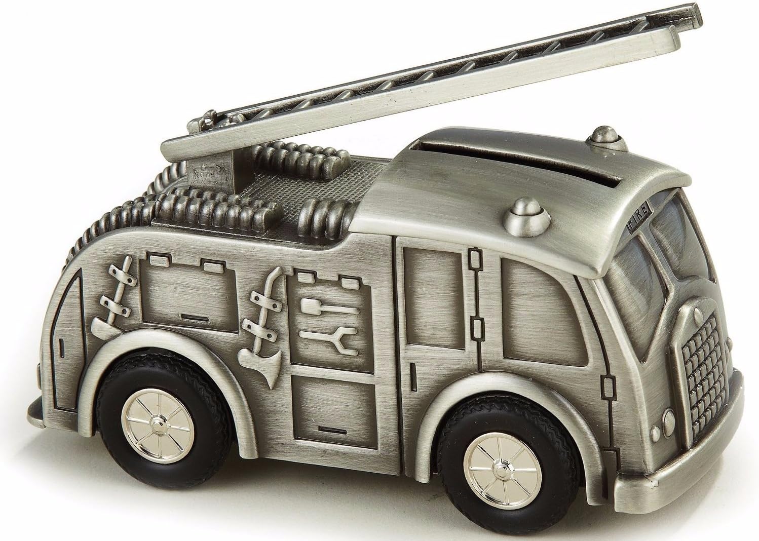 Elegance Silver Leeber Fire Truck Bank, Pewter Finish