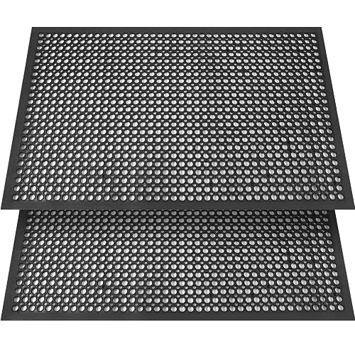 Yoshiko Anti Fatigue Rubber Floor Mat 2 Pack