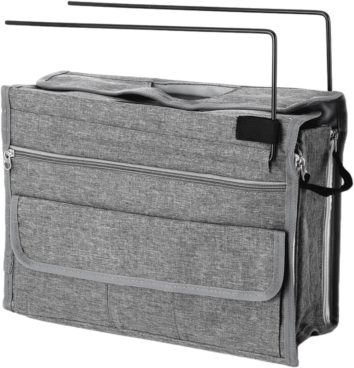 Hanging File Folder Desk Organizer with Metal Frame, 14.49 x 5.51 x 11.42 in Side Desk Organizer, Multi-Layer File Holder for Office, Home, School