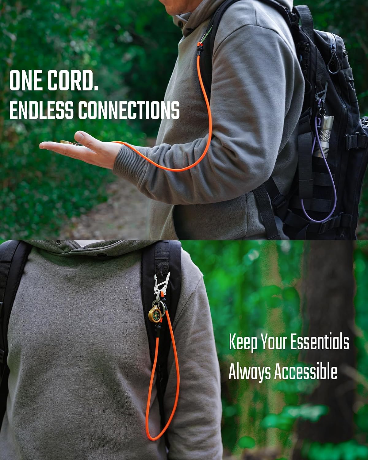 KeyUnity KC05 Stretchable Phone Lanyard, Key Organizer & Multi-Tool in One
