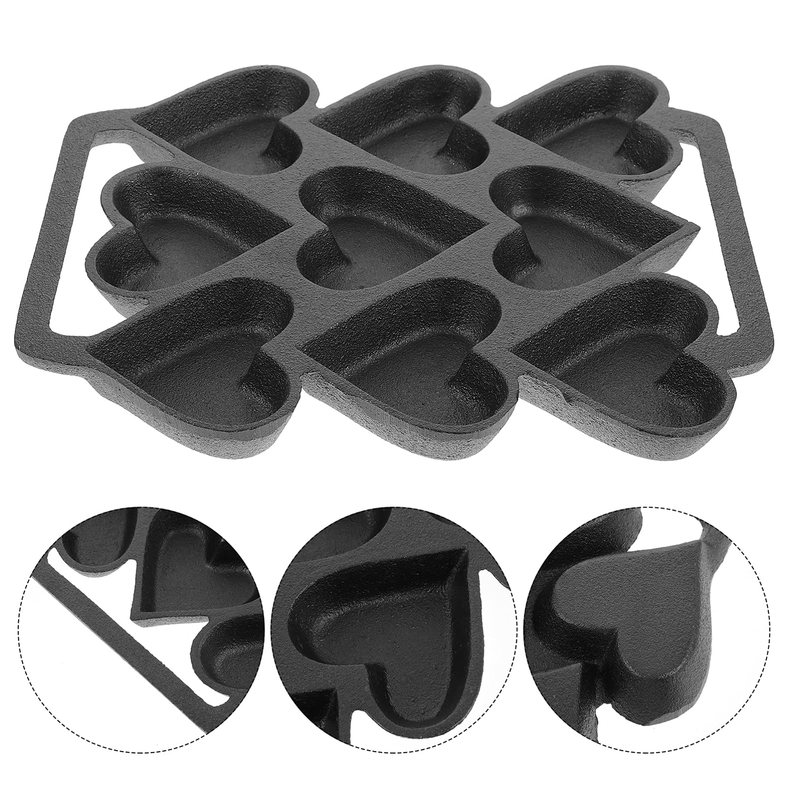 Mobestech Moule à Gâteau en Fer Résistant aux Hautes et Basses Températures de Cœur pour Cuisson au Four et Desserts Maison
