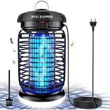 Electric Insect Killer with LED Lamp Mosquito Lamp 4200 V with 15 W UV Lamp Mosquito Repellent IPX4 Waterproof Electric Fly Trap for Mosquitoes Moths Flies