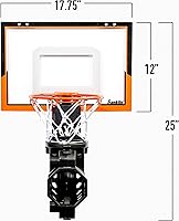 Vista 10 de Franklin Sports Mini Aro de Baloncesto con Reboteador y Pelota - Aro de Baloncesto Para Sobre la Puerta Con Reboteador Automático de Pelota - Juego