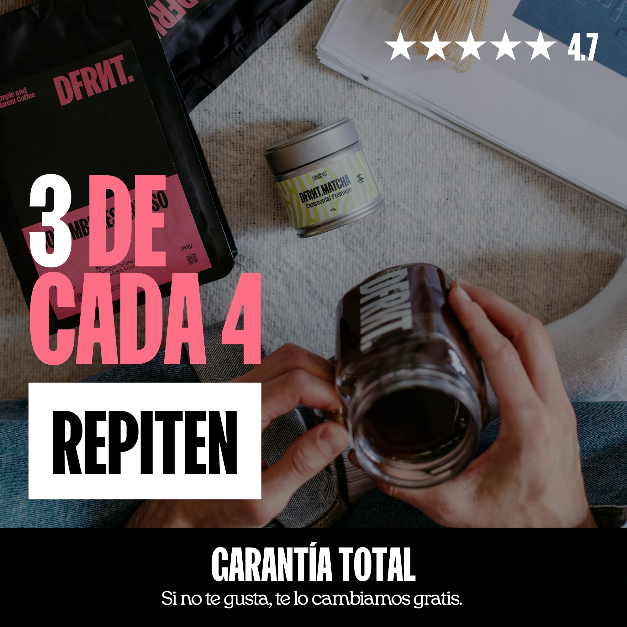 DFRNT. Colombia Espresso 1 kg – Café de Especialidad en Grano (88 Puntos SCA) – Specialty Coffee Beans 100% Arábica – Notas Chocolate y Caramelo – Ideal para Espresso – Tueste Reciente en España