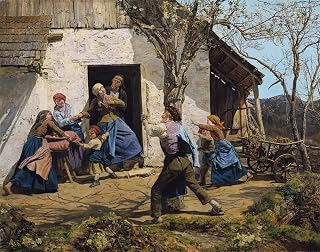 iiRTTFiRT Classic Canvas Prints Art Painting the Recovered by Ferdinand Georg Waldmuller Vintage Print for Home Decor 60x90cm