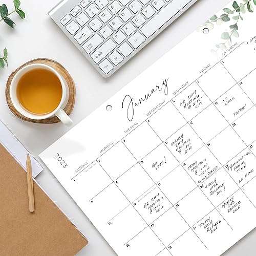 Miniatura 6 de Calendario de escritorio estético y moderno, funciona hasta julio de 2024, calendario de escritoriopared de 17 x 11 pulgadas para una fácil
