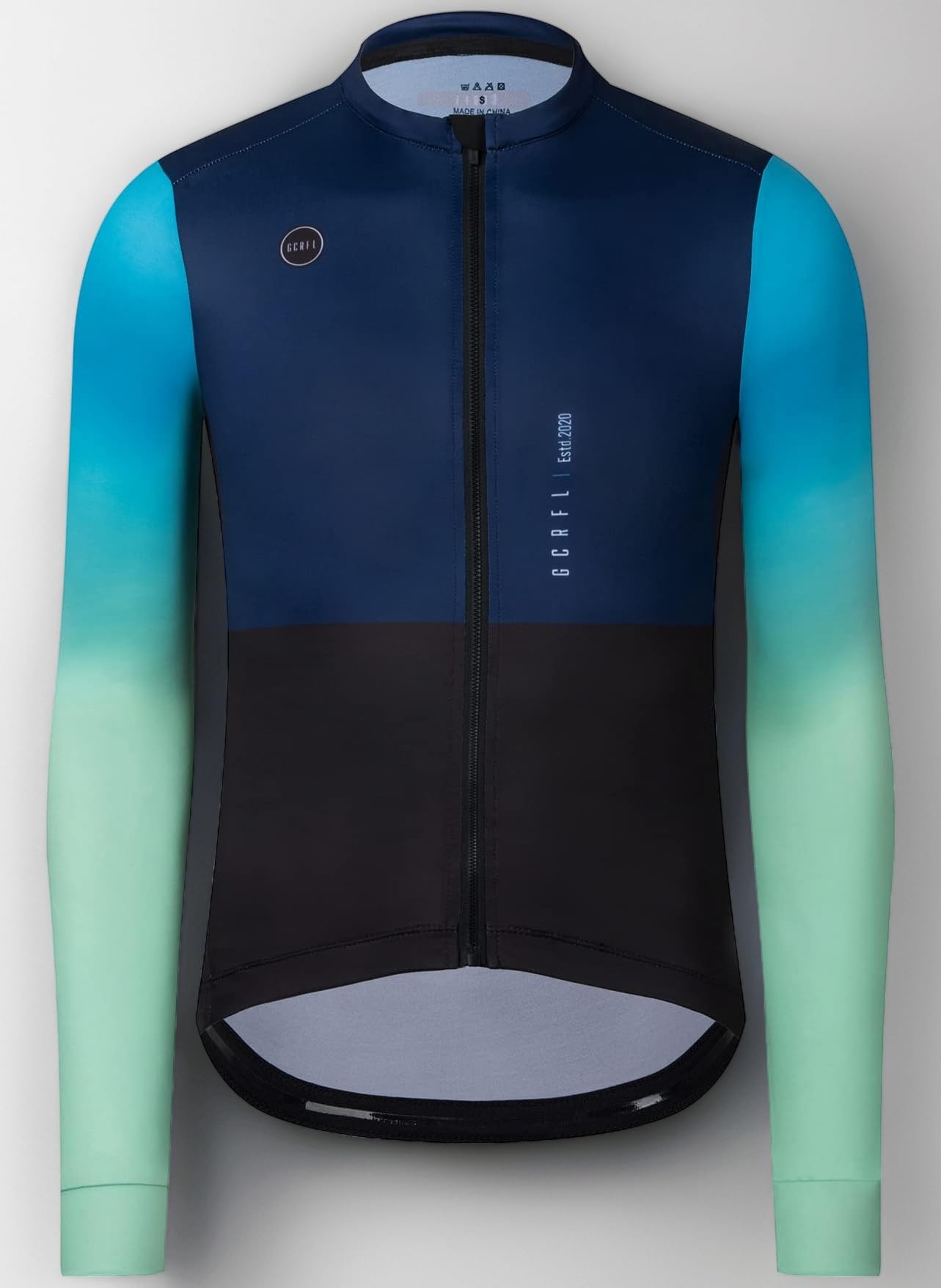 Cycling Jersey Mens Long Sleeves Bike Jersey Biking Shirt 4 Rear Pockets Lightweight PRO Race Fit UPF 50+