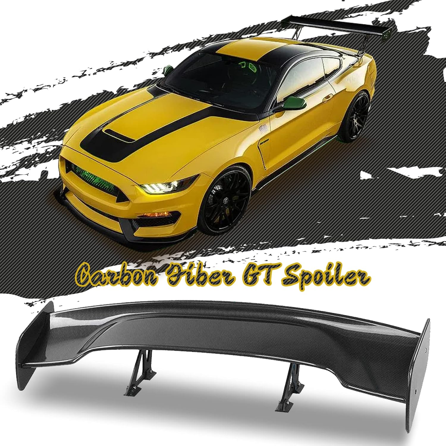 Amazon.com: Acmex 47Inch Universal Rear Spoiler, GT Style ABS Racing ...