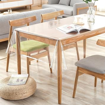 1 Piece 100 x 180 cm Transparent PVC Table Cloth Protector