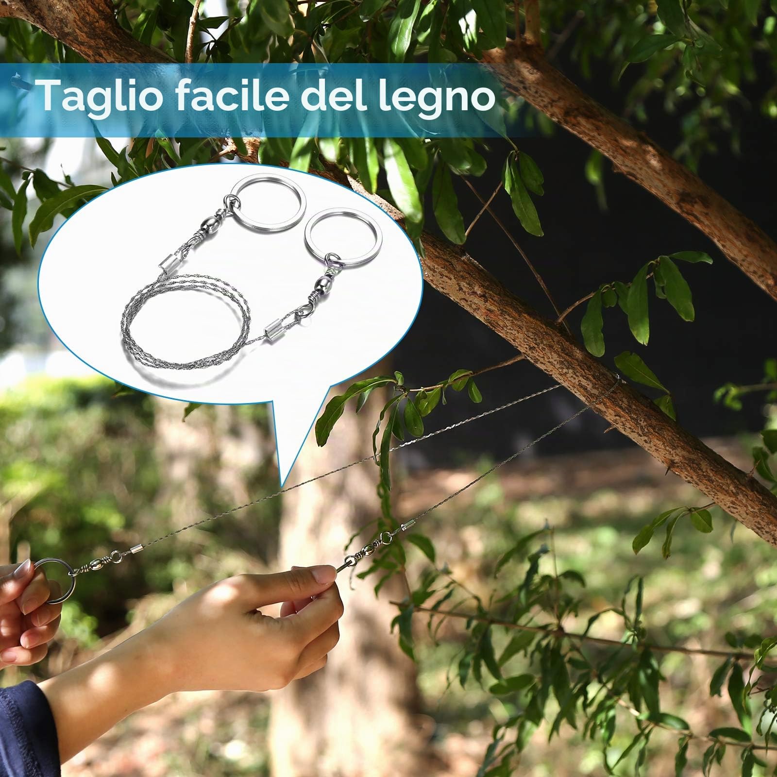WADEO Stufa a Legna Portatile da Campeggio, Con Sega a Corda e Borsa Portaoggetti, Pieghevole in Acciaio Inox, Piccola Stufa a Legna per Escursioni, Barbecue, Grill, Zaino in Spalla, Viaggi, Picnic